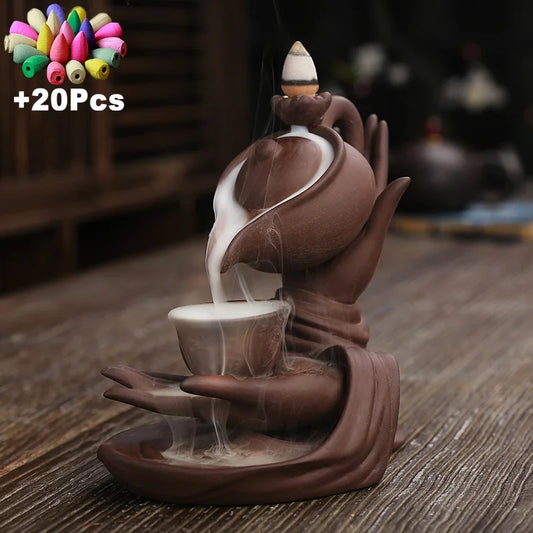 Zen Meditation Buddha Hand Incense Burner